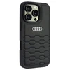 Audi Synthetic Leather Apple iPhone 16 Pro 6.3″ juodos spalvos kietas dėklas AU-TPUPCIP16P-GT/D2-BK