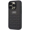 Audi Synthetic Leather Apple iPhone 16 Pro 6.3″ juodos spalvos kietas dėklas AU-TPUPCIP16P-GT/D2-BK