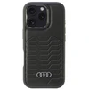 Audi Synthetic Leather MagSafe Apple iPhone 16 Pro 6.3″ juodos spalvos kietas dėklas AU-TPUPCMIP16P-GT/D3-BK
