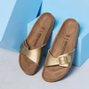 Auksinės Birkenstock Madrid Birko-Flor moteriškos basutės (1016106)