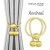 AmeliaHome Auksiniai užuolaidų rišikliai Montreal, 2 vnt.