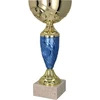Auksinis ir mėlynas metalinis puodelis TM 9058G