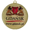 Auksinis medalis su 50 mm vieta emblemai - plieno medalis su LuxorJet spalvota spauda