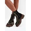 Aulinukai tamsiai žali su platforma odiniai Step in Style