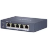 Ausinės HIKVISION 4 prievadų PoE komutatorius (1x HiPoE 60W), 1x Uplink
