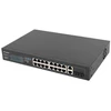 Ausinės LANBERG 19" stelažinis komutatorius, 16 x 100 Mb/s PoE+/2 x kombinuoti Gigabit, 150W, nevaldomas RSFE-16P-2C-150