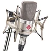 Neumann TLM 102 NI studijos rinkinys - didelės diafragmos kondensatorinis mikrofonas su amortizuojančiu laikikliu, nikeliuotas