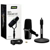 Ausinės Shure MV7+-K-BNDL – mikrofonas įgarsinimui ir vokalui su XLR/USB-C jungtimi, juodas + GATOR stovelis ant stalo