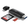 Ausinės Ugreen adapteris SD / micro SD kortelių skaitytuvas (USB-A / USB-C) juodas (CM304)