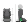 Automobilinė kėdutė Kinderkraft Junior Fix 2 Plus i-Size, pilka
