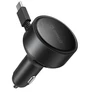 Automobilinis įkroviklis Orico FC-60-2C 60 W su USB-C įtraukiamu laidu, juodas