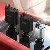 Joyroom JR-CCL05 30W 4 viename automobilinis įkroviklis su 2 įmontuotais ištraukiamais laidais – pilkos spalvos