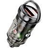 Wozinsky 65W automobilinis įkroviklis USB-C PD 65W / USB-A 45W QC 3.0 – juodos spalvos
