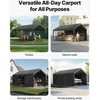 VEVOR Automobilio pastogė su sienelėmis, 12x20 pėdų, pilka