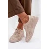 Ażurowi odiniai moteriški loafers Vinceza 79603 auksinės spalvos