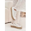 Baltos tekstilinės espadrilės Step in style