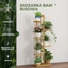 Bamworld bambukinė augalų stovykla, 6 lygių kampinis augalų stendas vidaus ir lauko naudojimui Zu04-6T
