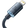 Ausinės Baseus CAJY000301 Lightning - USB-C PD QC laidas 20W 480Mb/s 2m - juodas