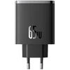 Baseus Cube Pro 65W GaN įkroviklis 2x USB-C USB-A – juodas