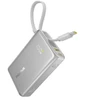 Baseus PicoGo 10 000 mAh 45 W išorinė baterija su skaitmeniniu ekranu ir integruotu USB-C laidu – titano spalvos