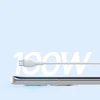 Baseus Pudding 100W USB-A - USB-C laidas, 1,2 m - baltas
