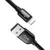 Ausinės Baseus Trijų pirminių spalvų 3-in-1 USB-A - micro USB / Lightning / USB-C 3.5A laidas 0.3 m - juodas
