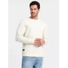 BASIC vyriškas nestiebiamas medvilninis džemperis, kreminė spalva V5 OM 0159