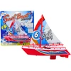 Lean Toys Plaukiojantis žaislinis laivelis 23 cm raudonas