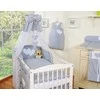 Bedding set 5-pcs with canopy- Hanging Hearts baltas polka dots one pilkas