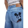 Błękitne jeansy moterims Desigual Minimi Mickey Mouse