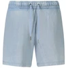 Błękitne szorty dresowe moterims Guess Jeans su efektem sprania