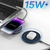 Wozinsky WLI-01Y 15W Qi indukcinis įkroviklis su USB-C laidu – juodas
