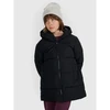 Berniukų pūkinė striukė su sintetiniu užpildu 4F, juoda