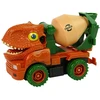 Betonvežis dinozauras vaikams su priedais, oranžinis