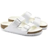 Birkenstock Arizona Birko-Flor Reguliarios Moteriški/Vyriški Basutės Platiems Kojoms Vasarai, Baltos (1019061)