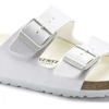 Birkenstock Arizona Birko-Flor Reguliarios Moteriški/Vyriški Basutės Platiems Kojoms Vasarai, Baltos (1019061)