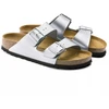 Birkenstock Arizona Birko-Flor Sidabrinės Moteriškos Šlepetės Įprastos/Platintos (1012282)