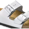 Birkenstock Arizona Birko-Flor Sidabrinės Moteriškos Šlepetės Įprastos/Platintos (1012282)