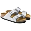 Birkenstock Arizona Birko-Flor Sidabrinės Moteriškos Šlepetės Įprastos/Platintos (1012282)