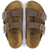 Birkenstock Arizona Kids Birko-Flor Nubuk Mocha siauri šlepetės vaikams (0552893)