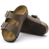 Birkenstock Arizona Kids Birko-Flor Nubuk Mocha siauri šlepetės vaikams (0552893)