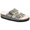 Birkenstock Arizona Shearling Stone Coin Suede su avikailosiais su avikailiais moterims/vyrams (1017402)
