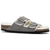 Birkenstock Arizona Shearling Stone Coin Suede su avikailosiais su avikailiais moterims/vyrams (1017402)