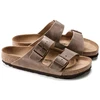 Birkenstock Arizona tabako rudos siauros vyriškos rudos šlepetės (0352203)