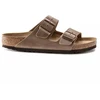 Birkenstock Arizona tabako rudos siauros vyriškos rudos šlepetės (0352203)