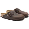 Birkenstock Boston Habana alyvuotos odos moteriški/vyriški klumpiai (įprasto pločio/platesni) (0860131)