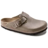 „Birkenstock Boston“ tabako rudos alyvuotos odos, reguliaraus ir plataus pločio moterims/vyrams (0960811)