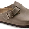„Birkenstock Boston“ tabako rudos alyvuotos odos, reguliaraus ir plataus pločio moterims/vyrams (0960811)