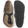 Birkenstock Gizeh Birko-Flor Moteriškos Siauros Juodos Basutės Siaurai Kojai, Vegan Juodos (1020487)