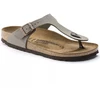 Birkenstock Gizeh Birko-Flor Nubuck Stone vyriškos šlepetės per pirštą, plati pėda, pilkos (43391)